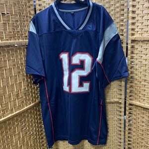 Brandy Melville Navy and Gray Jersey